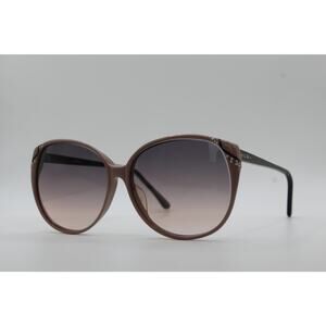 DIANE Tan/Brown Round Cat Eye Sunglasses w/ crystals
